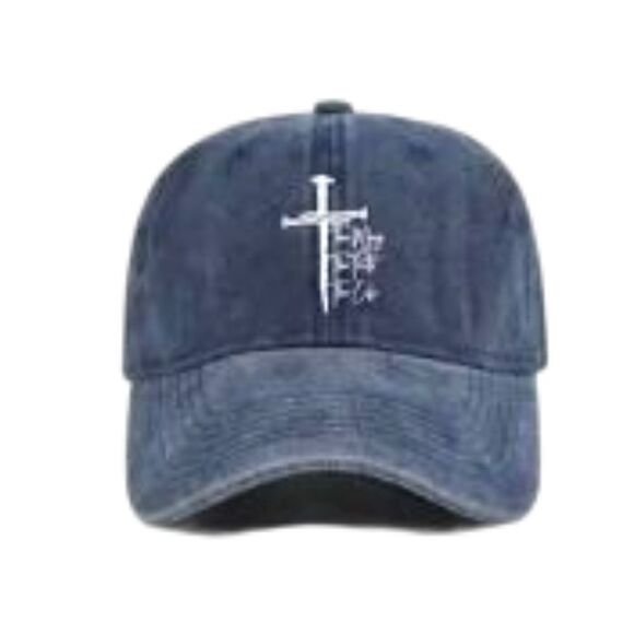 BASEBALL CAP Unisex Navy Blue "The Way, The Truth, The Life" - Picture 1 of 7